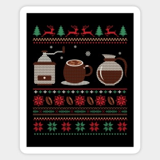 Coffee christmas ugly christmas sweater Sticker